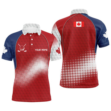 Custom Name Canada Patriotic Golf Shirt Gift Men's Polo Shirt S-5XL