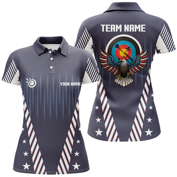 Custom Eagle American Archery Target Design US Archery Women's Polo Shirts S-5XL