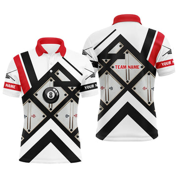 Personalized 8 Ball Billiard Polo Shirts Custom Design Men's Polo Shirt S-5XL