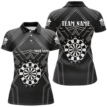 Custom Black Darts Personalized Darts Team Uniform Women's Polo Shirts S-5XL