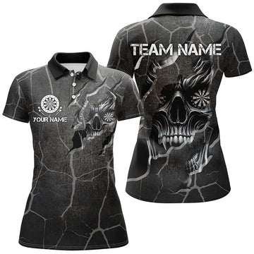 Custom Skull Grunge Darts Shirt for Team Women's Polo Shirts S-5XL