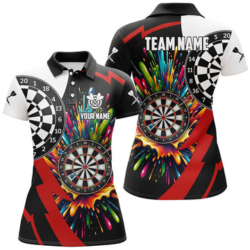 Custom Dartboard with Name Unique Darts Team Women's Polo Shirts S-5XL