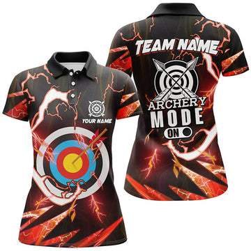 Custom Red Archery Team Shirts Personalized Women's Polo Shirts S-5XL