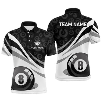Custom 8 Ball Pool Billiard Jersey Personalized Men's Polo Shirt S-5XL