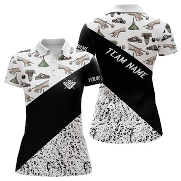 Custom Grunge Billiard Design Full Print Polo Tops Women's Polo Shirts S-5XL