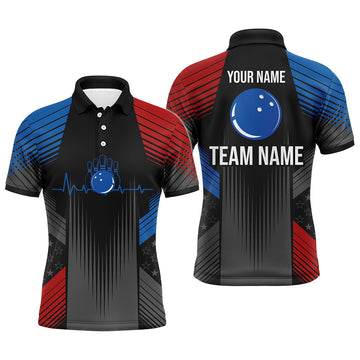 USA Bowling Shirt for Men Custom Team Jersey S-5XL Men's Polo Shirt