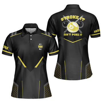 Billiards Just Don't Miss Stroke It Don't Poke It Sleeve Women's Polo Shirts S-5XL