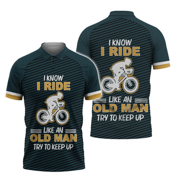 I Rise Like An Old Man Essensial Polo Shirt For Cyclist Men's Polo Shirt S-5XL