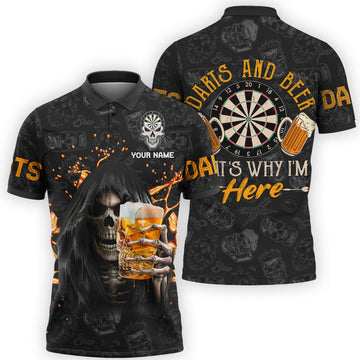 Custom Darts And Beer Personalized Gift for Dart Lover Men's Polo Shirt S-5XL
