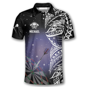 Custom Night Sky 3D All Over Print Darts Shirt Men's Polo Shirt S-5XL