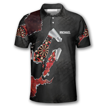 Custom Patriots Dragon Scales Coolest Dart Player Men's Polo Shirt S-5XL