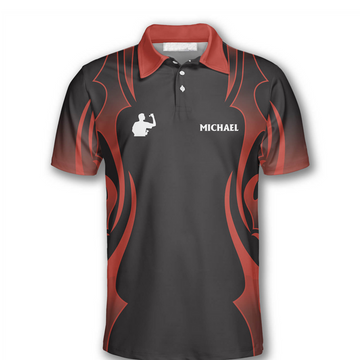 Custom Red Tattoo Pattern Darts Shirt for Men Uniform Men's Polo Shirt S-5XL