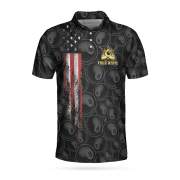 Personalized Billiards Pool Custom Gift Idea for Players Men's Polo Shirt S-5XL