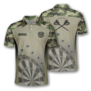 Custom 3D All Over Print Camo Dart Shirt Funny Gift Men's Polo Shirt S-5XL