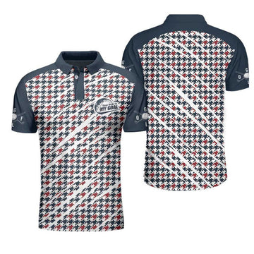 Trendy Red & Blue Golf Shirt Your Hole Is My Goal Men's Polo Shirt S-5XL