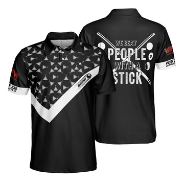 We Beat People With A Stick Golf Shirt Perfect Gift for Men Men's Polo Shirt