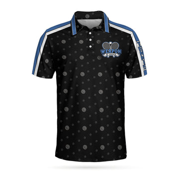 Weapon Of Choice Hard Version Black Tennis Pattern Men's Polo Shirt S-5XL