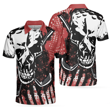 Blade Men's Short Sleeve Skull Polo Best Golf For Men Men's Polo Shirt S-5XL
