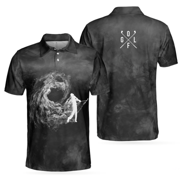 Best Golf Shirt for Men Black Smoke Golfing Polo Men's Polo Shirt S-5XL