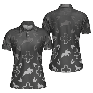 Luxury Equestrian Shirt For Women Short Sleeve Women's Polo Shirts S-5XL