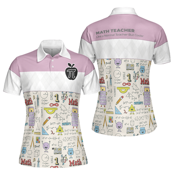Math Teacher Short Sleeve Women's Polo Shirts S-5XL