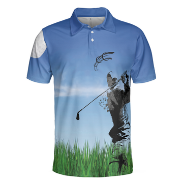 Cool Golf Ball Pattern Swing Polo Best for Hot Weather Men's Polo Shirt S-5XL