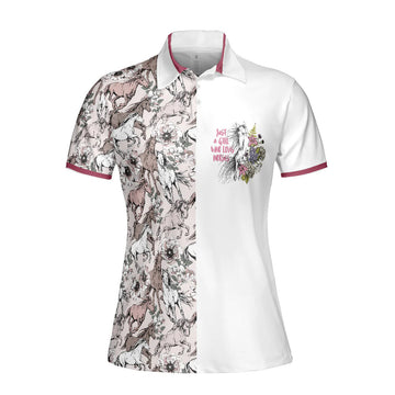 Horses Just A Girl Who Horses Gift Horse Riding Lovers Women's Polo Shirts S-5XL