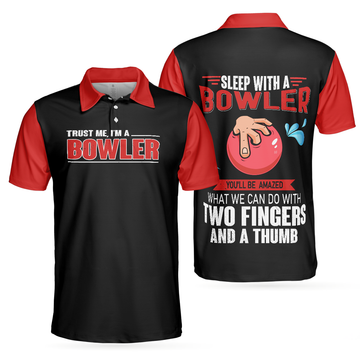 Sleep With Bowler Funny Polo Shirt for Men Bowlers Men's Polo Shirt S-5XL