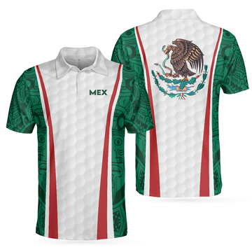 Golf Mexico Retro Shirt Best Design Mexican Lovers Gift Men's Polo Shirt S-5XL
