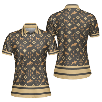 Womens Equestrian Polo Shirt Short Sleeve Gift Women Polo Shirt S-5XL