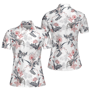 Floral Pattern Gift for Golf Lovers Tournament Coach Club Women's Polo Shirts S-5XL