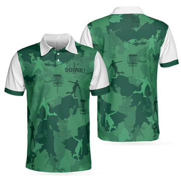 Camouflage Texture Doink Disc Golf Short Sleeve Polo Shirt Gift For Men S-5XL