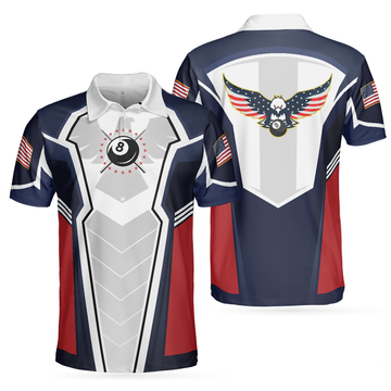 Eagle Billiards American Pool Best Short Sleeve Gift Men's Polo Shirt S-5XL
