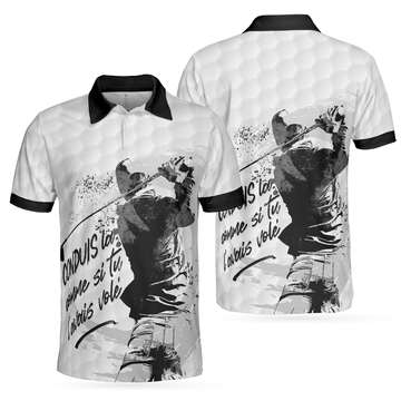 Conduis La Comme Si Tu Golf Pattern Polo Shirt Men's Polo Shirt S-5XL