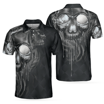 Skull And Smoke Best Golf Shirt For Men Best Gift For Golfers Men's Polo Shirt