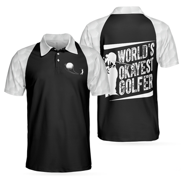 World's Okayest Golfer Basic Golf Shirt Funny Gift For Men Men's Polo Shirt