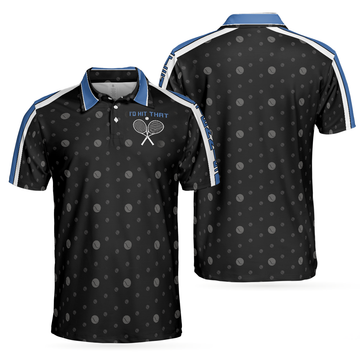 Tennis Blue Black Dot Ball Pattern Best Gift For Men Men's Polo Shirt S-5XL