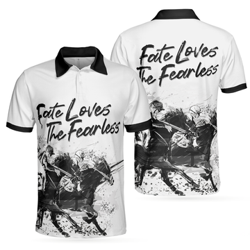Horse Rider Fate Loves The Shirt Gifts for Equestrians Men's Polo Shirt S-5XL