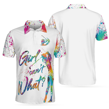 Color Golfer Girl Can't What Golf Short Sleeve Gift For Golfers Men's Polo Shirt