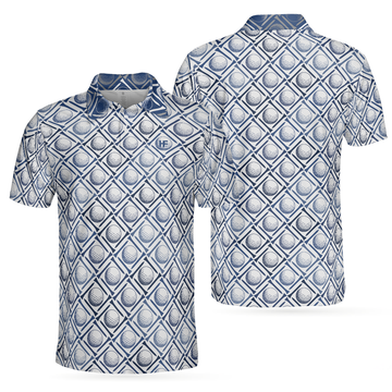 Golf Balls And Tees Seamless Golf Stylish Men's Polo Shirt Best Gift For Golfers