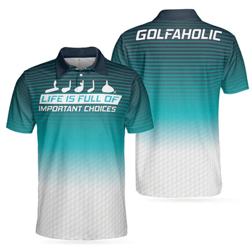 Golf Pattern Horizontal Stripes Is Full Of Choices Best Men's Polo Shirt S-5XL