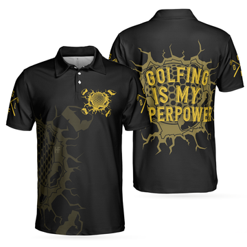 Golfing My Superpower Golf Club Shirt Best Gift For Men Men's Polo Shirt S-5XL