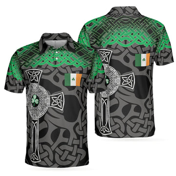 Irish St Patrick's Day Cool Gift Shirt Best Saint Theme Men's Polo Shirt S-5XL