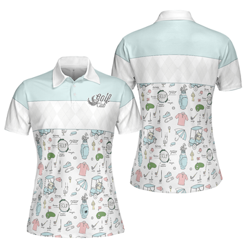 Golf Life In Short Sleeve For Ladies With Golf And Argyle Women's Polo Shirts S-5XL