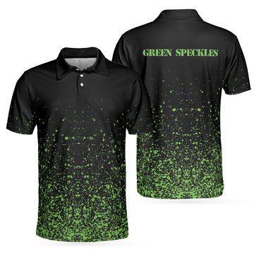 Green Speckles All Over Print Unique Golf Shirt Cool Gift Men's Polo Shirt