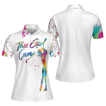 Perfect Gift for Golf Lovers This Girl Can Golf Women's Polo Shirts S-5XL