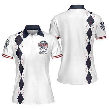 Golf Weapons Of Grass Destruction Shirt Gift Women Polo Shirt S-5XL