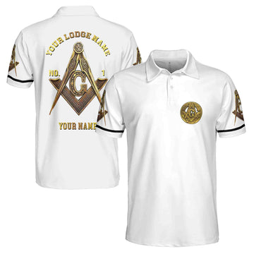 Custom Name Men’s Freemasonry 3D Men's Polo Shirts S-5XL