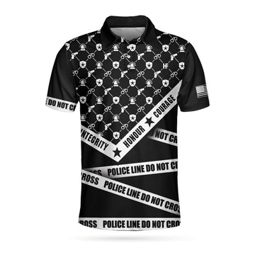 Police Shirt For Men Police Icon Police Line Do Not Cross Men's Polo Shirt S-5XL