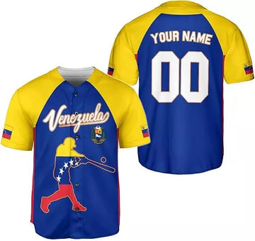 Custom Venezuela Baseball Jersey, Camisa De Venezuela, Venezuela Shirt